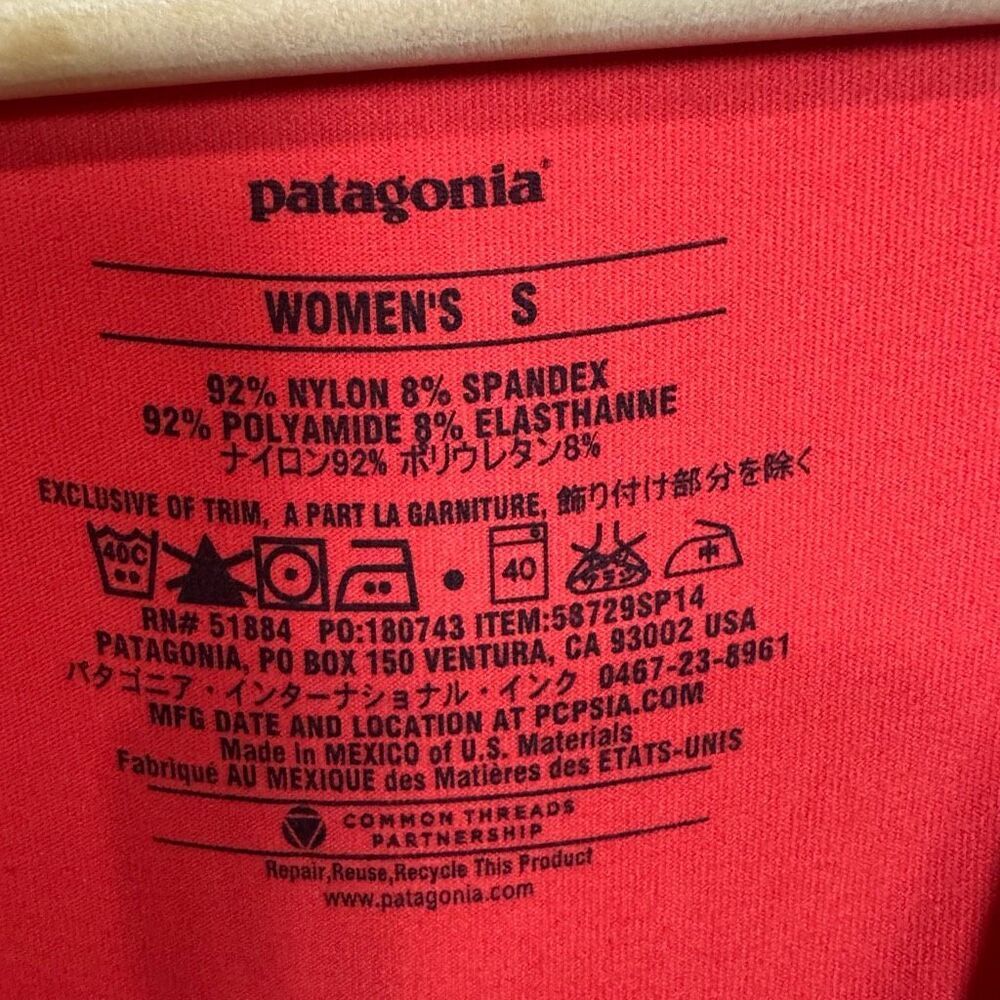 Patagonia Dress Women's Size small  Coral Sleeveless‎ Stretch Twist Front Active - Picture 4 of 5